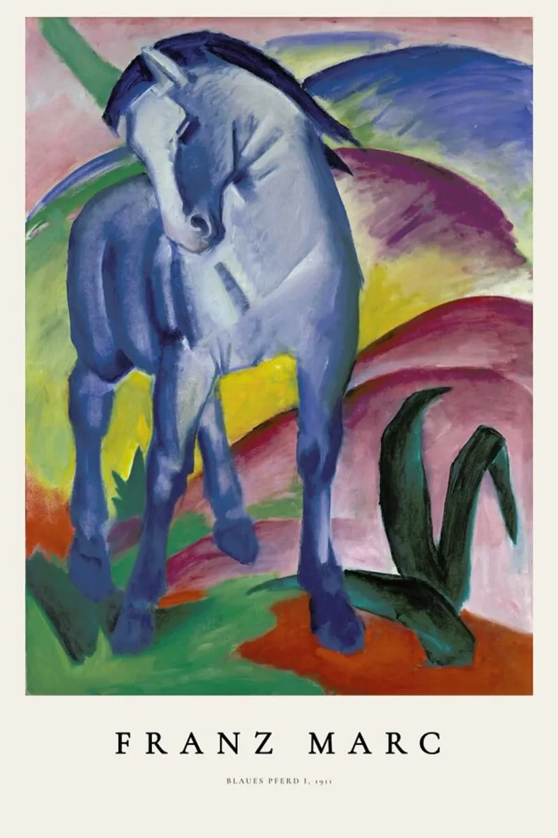 Franz Marc-Blaues Pferd I pellicola backlit da ARTOTHEK