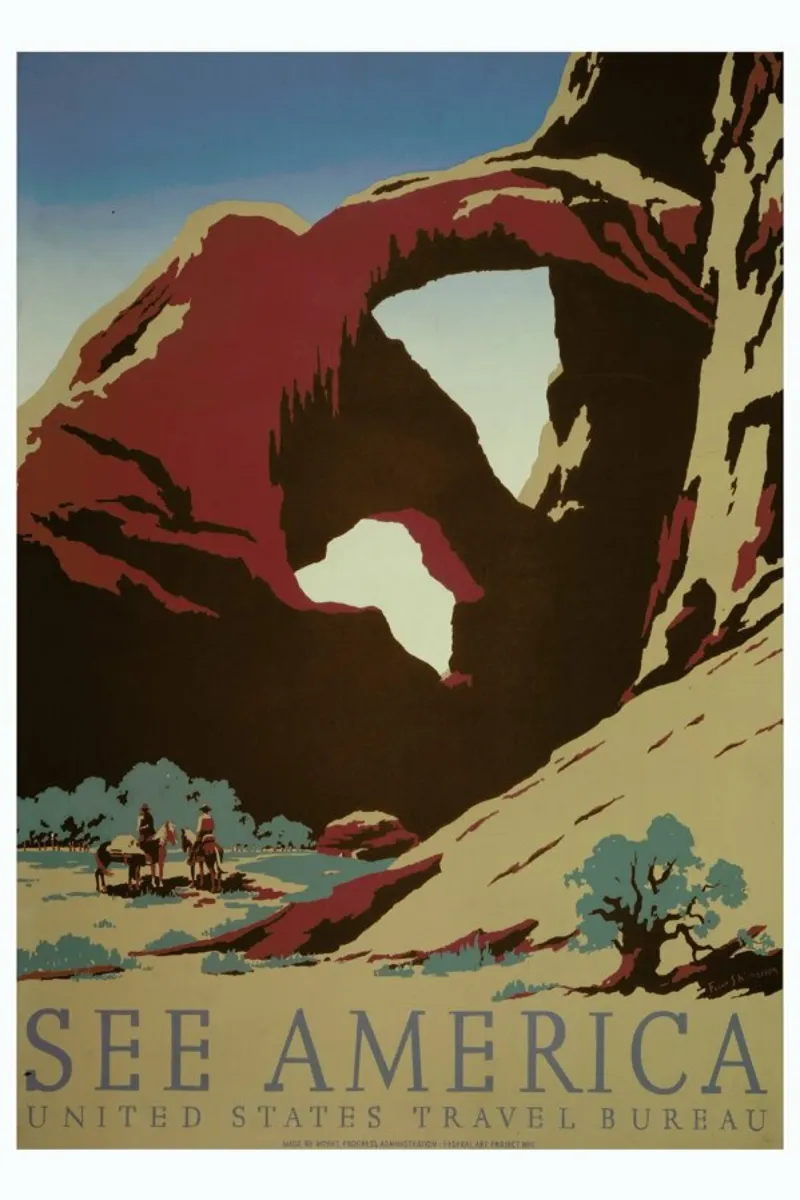 america3 poster con telaio in legno da Robert Livingston