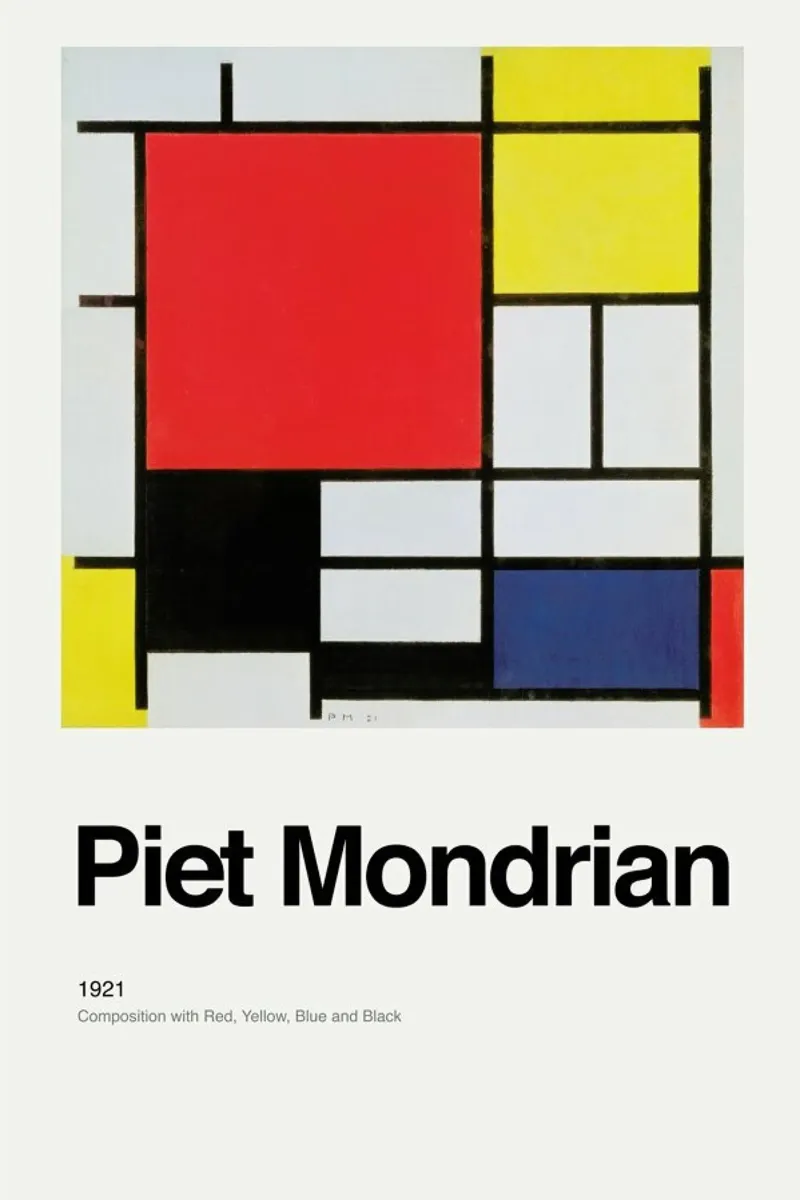 Mondrian - Composition with Red, Yellow, Blue and Black hahnemühle by ARTOTHEK