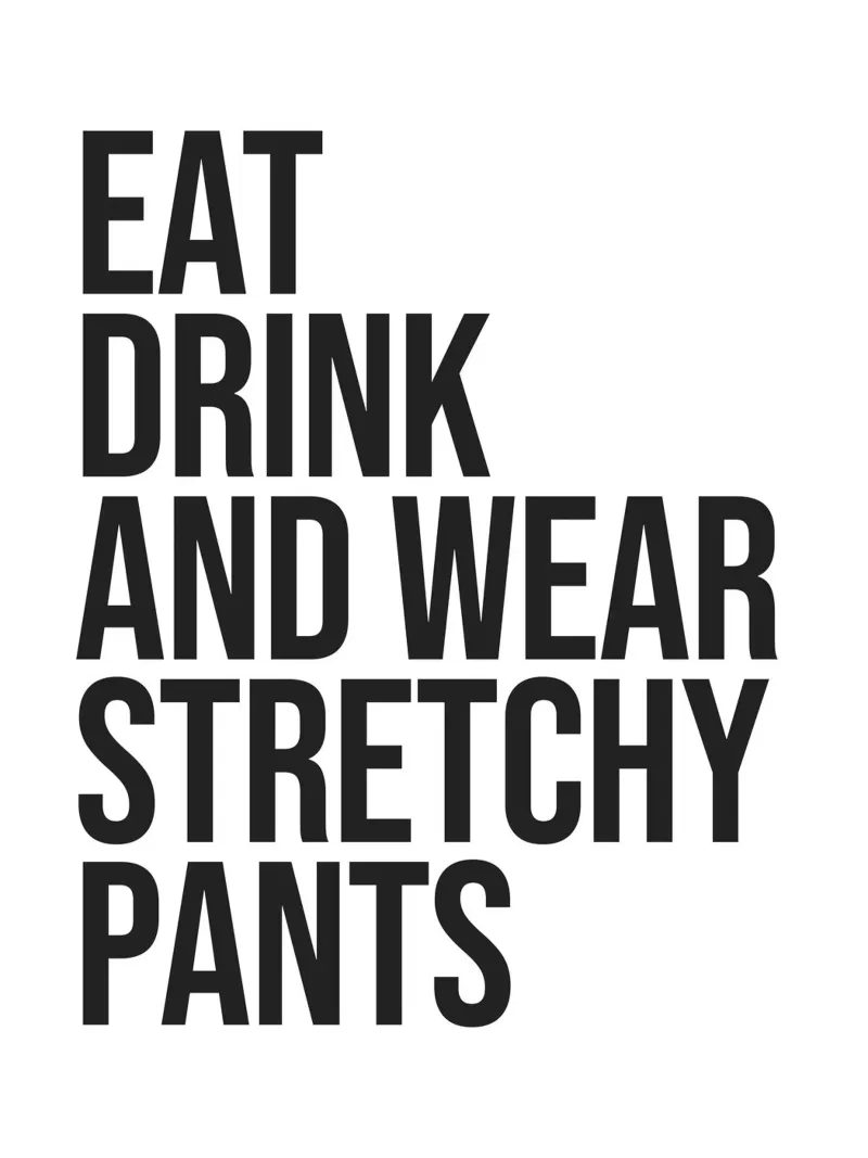 Mangiare, bere e indossare pantaloni elastici carta hahnemühle da Paigaam Studio