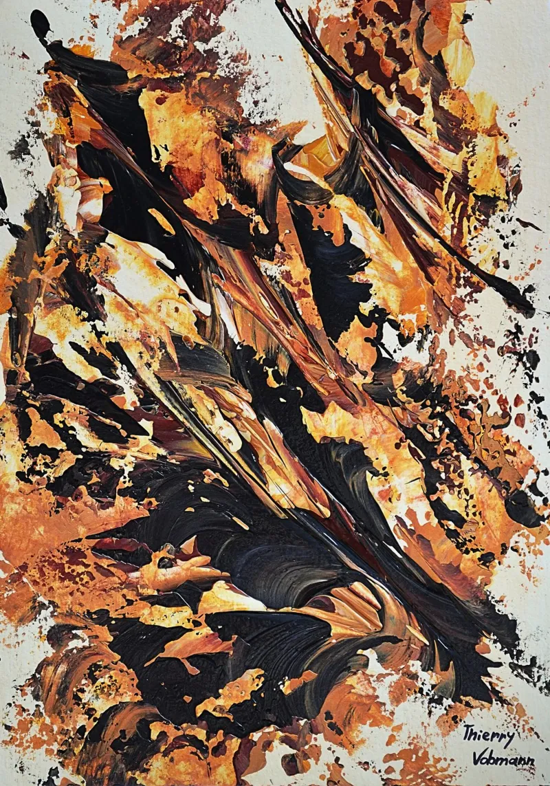 MESSAGE FROM THE HEART 20 alluminio dibond da Thierry Vobmann Abstract painting