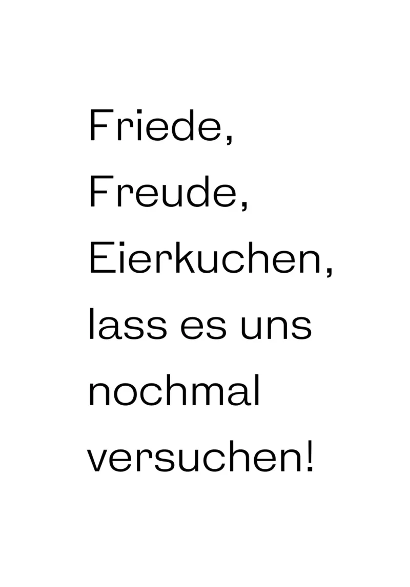 Friede, Freude, Eierkuchen - german words - Sprüche canvas by keinkonzept