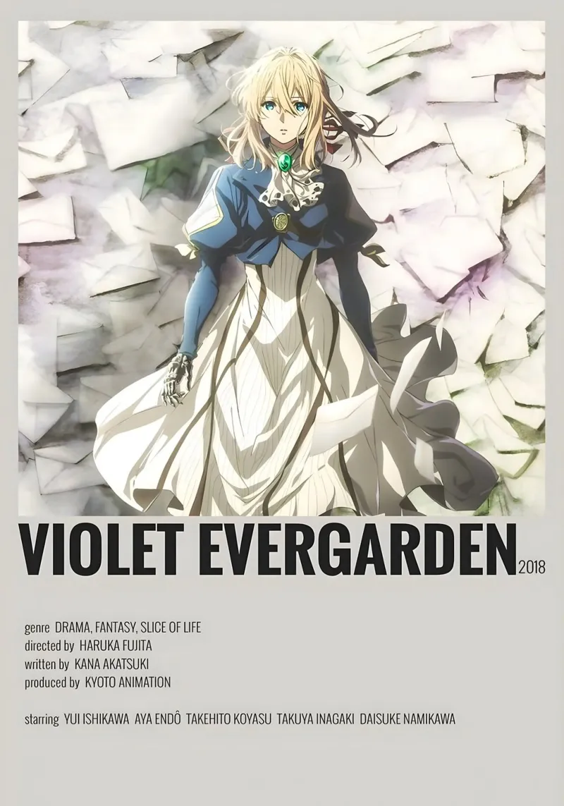 VIOLET EVERGARDEN 2018 poster con telaio in alluminio da Totoya