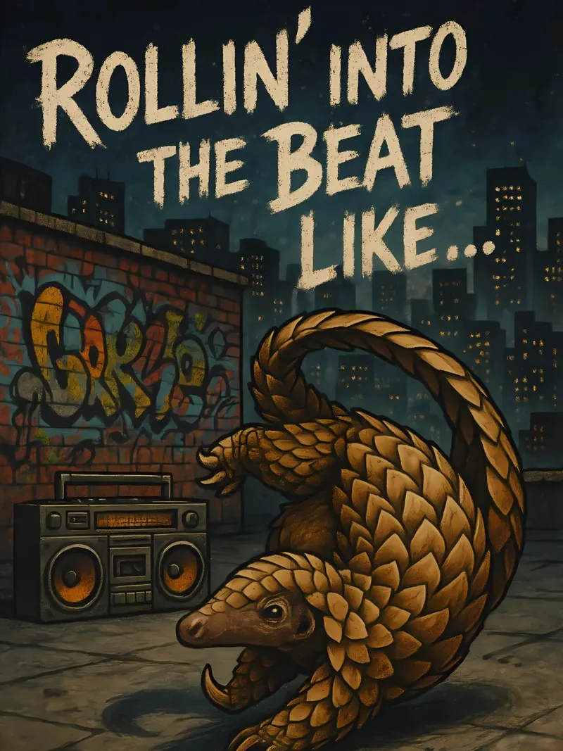 Funny Pangolin Meme carta hahnemühle da Funny Humor Art