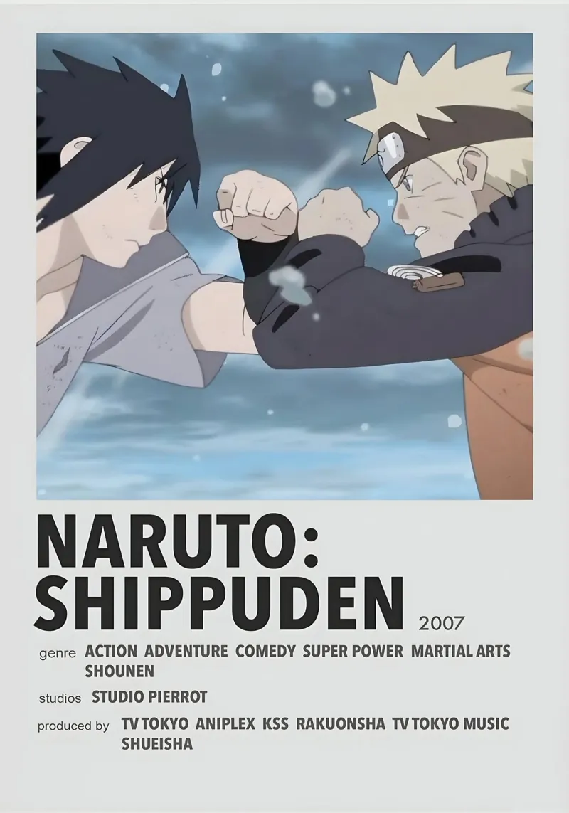 NARUTO SHIPPUDEN  2007 poster con telaio in alluminio da Totoya