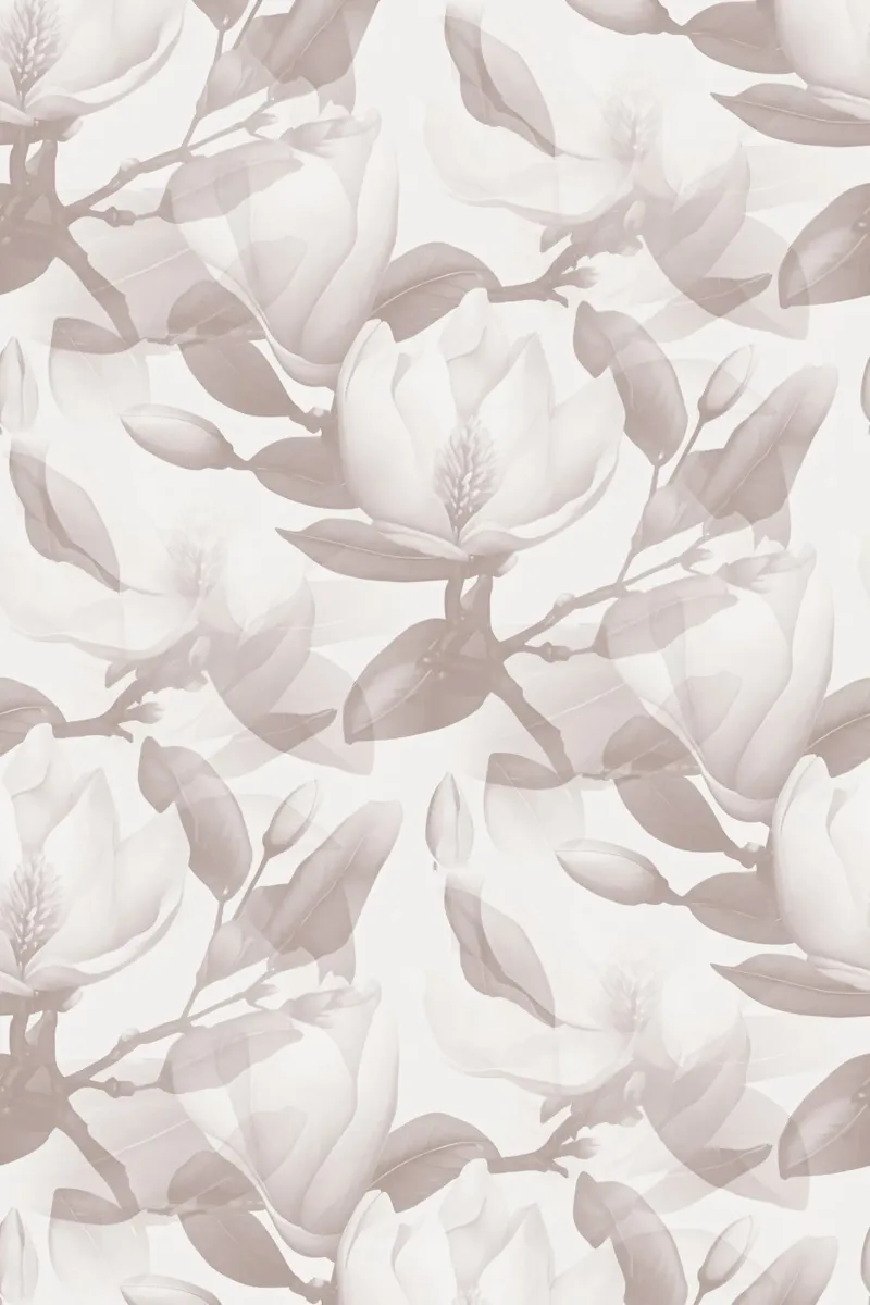 Magnolia Warm Grijs canvas van SilverPegasus