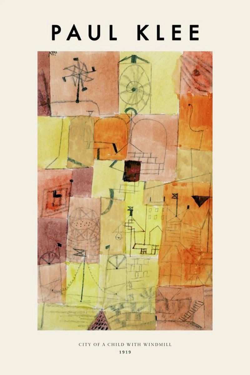 Klee - City of a Child with Windmill, 1919 poster by ARTOTHEK