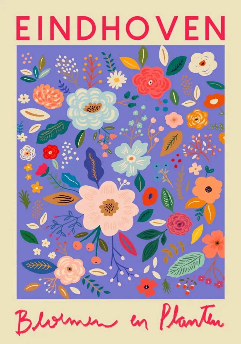 Mercato dei fiori di Eindhoven carta hahnemühle da Klia M_Art