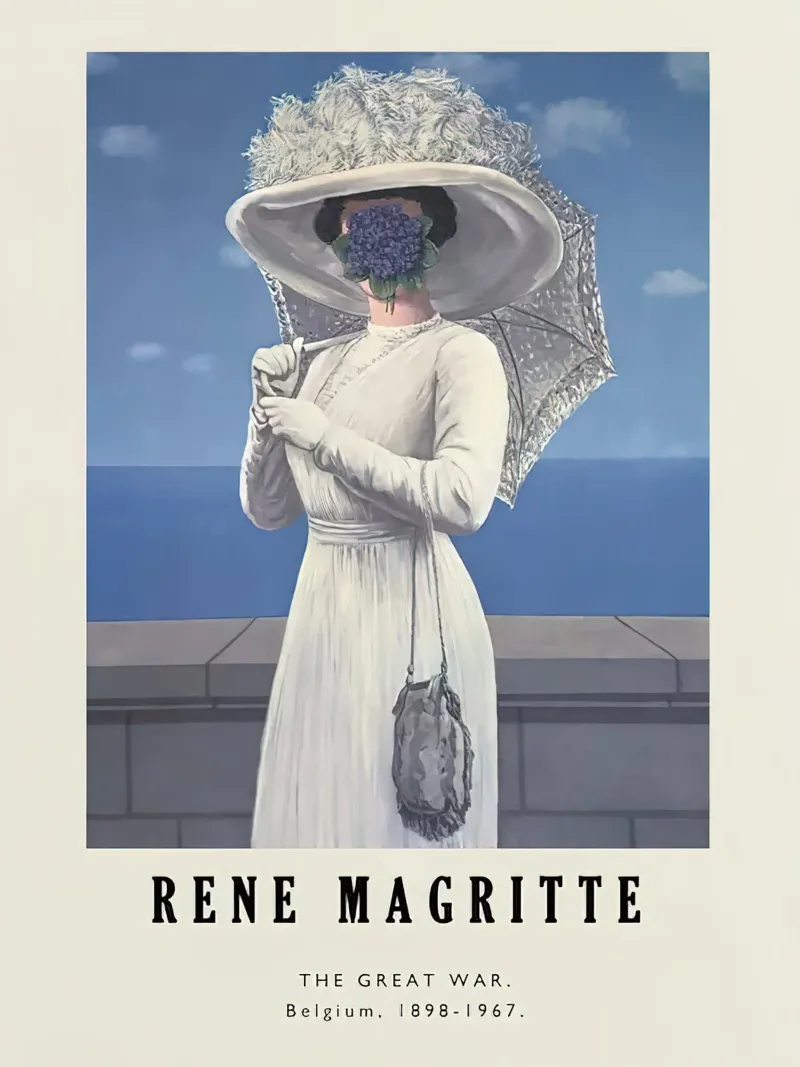 Rene Magritte-Der Große Krieg Acryl-Glas von Michel Studio