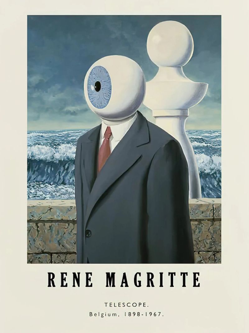 René Magritte-Telescope poster de Michel Studio