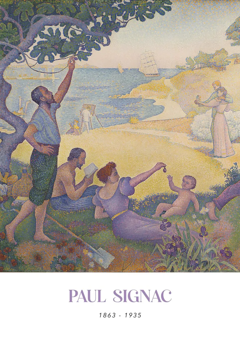Signac Time of Harmony Pointillist Utopian Art Print hahnemühle by NorwesClub