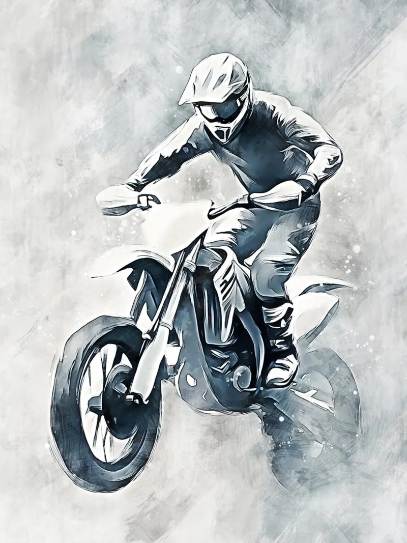 Motocross art C plexiglass da Mateo
