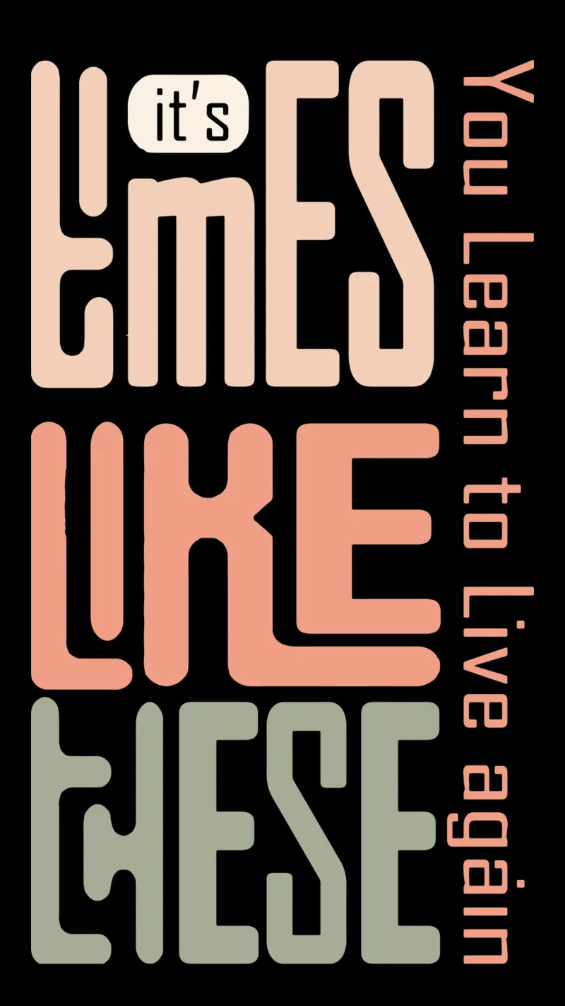 It's times like these Quotes poster with aluminum frame by Gunawan Rb