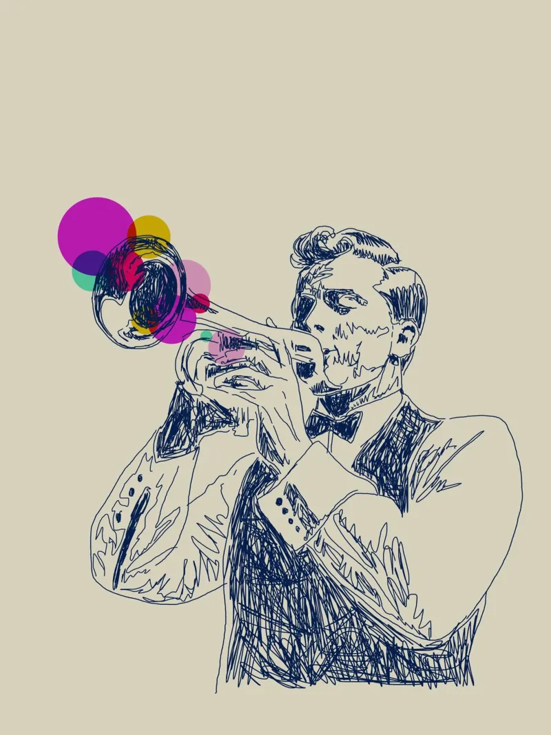 Jazz in Ink pellicola backlit da Indigo Rain