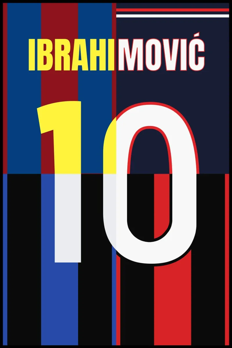 Ibrahimovic - Trui canvas met Baklijst van athlete.art