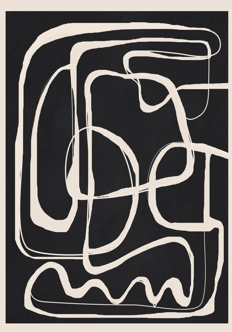 Modern Minimalist One Line Art 1 pellicola backlit da Nadjaa