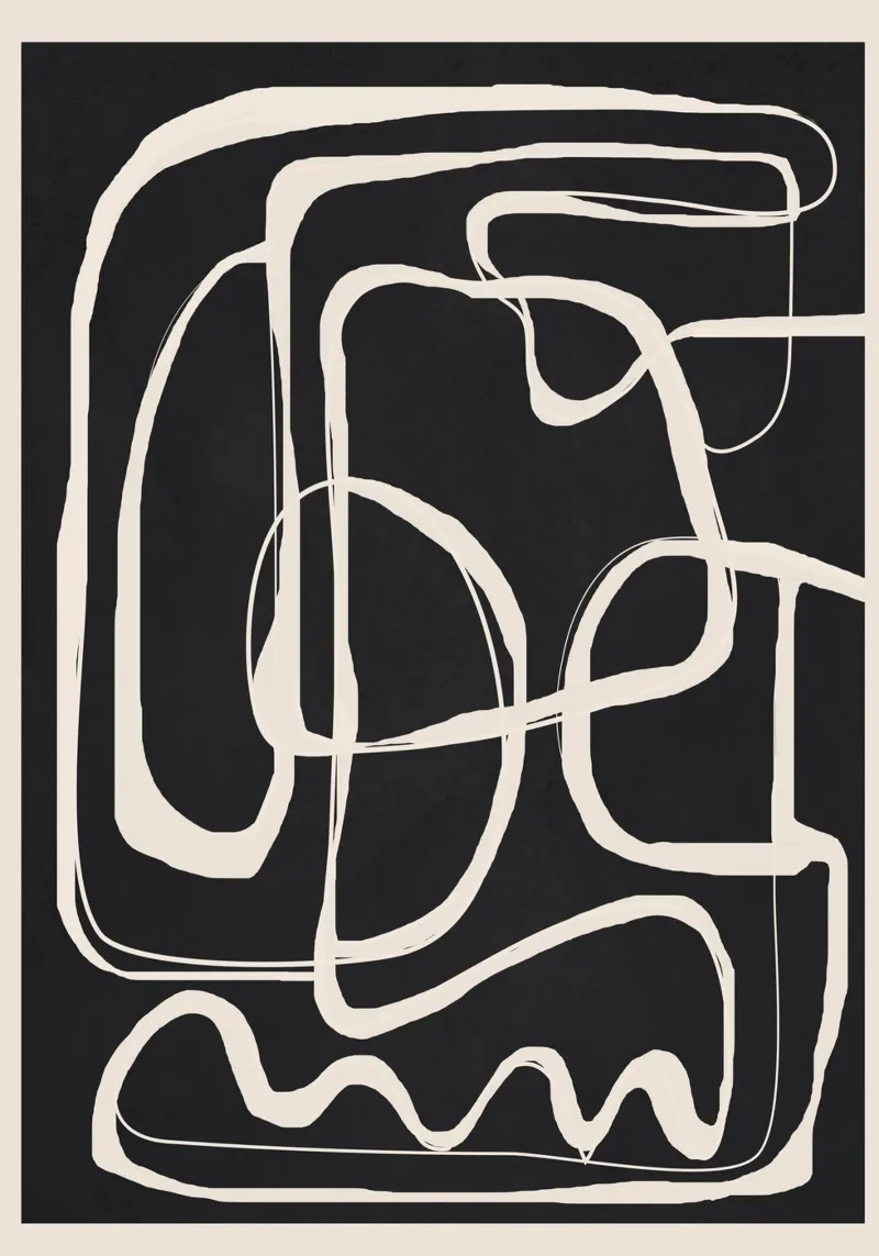 Modern Minimalist One Line Art 1 plexiglass da Nadjaa