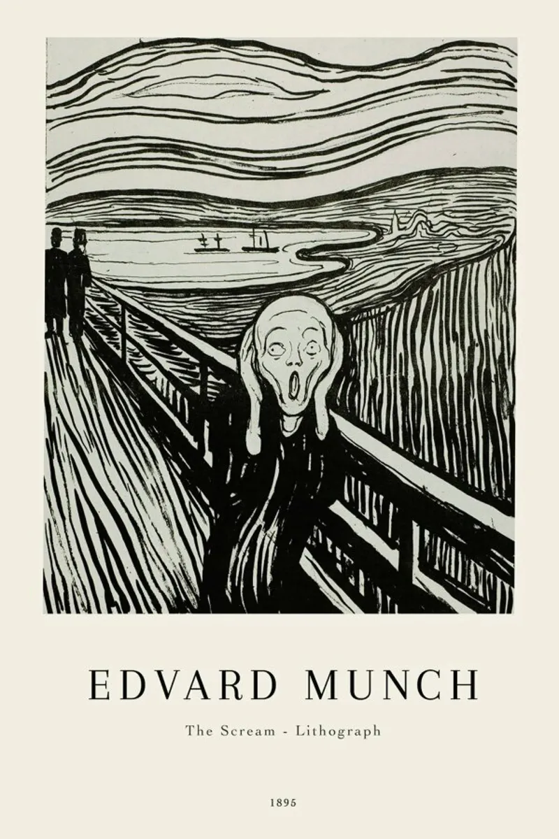 Munch - The Scream Lithograph carta hahnemühle da ARTOTHEK