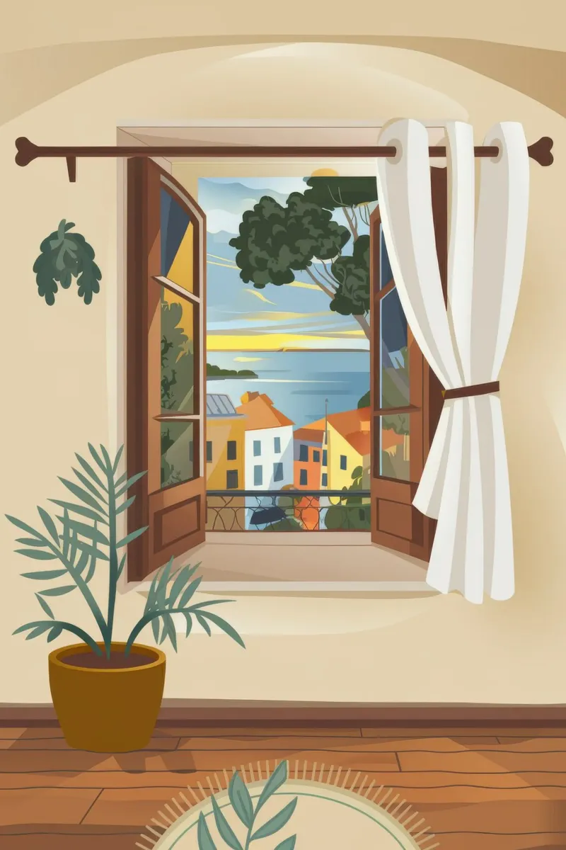 Landschap Sereniteit canvas met Baklijst van Fine Sanctuary