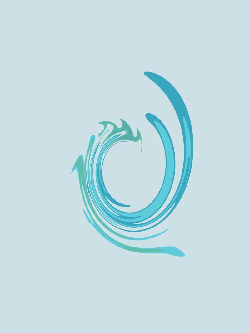 Motivo dinamico astratto a vortice in blu tela da Something for you