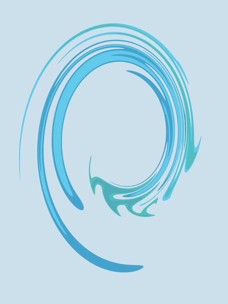Abstract dynamic swirl pattern in blue canvas by Something for you