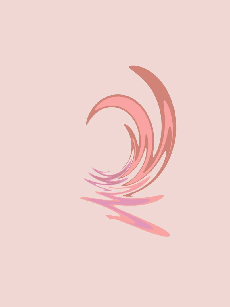 Abstract dynamic swirl pattern in pink canvas by Something for you