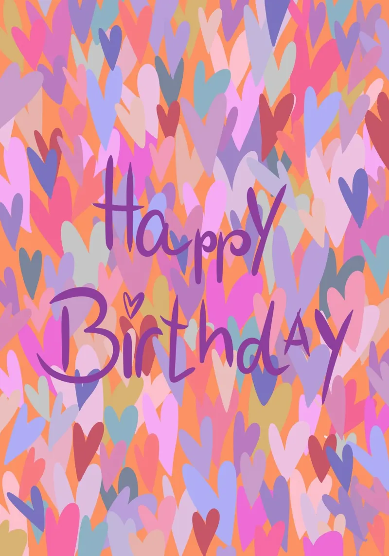 Happy Birthday - Glückwünsche - Geburtstag - bunt poster con telaio in legno da keinkonzept