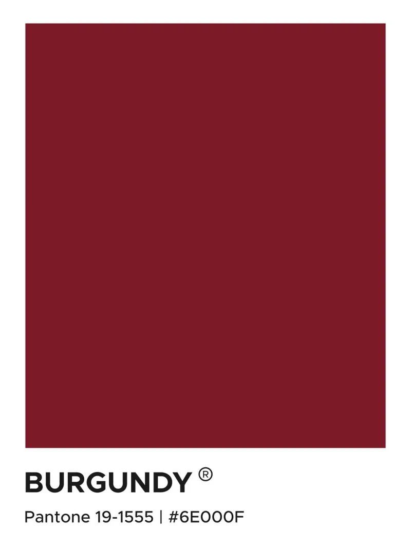 Borgogna Pantone pellicola backlit da Paigaam Studio