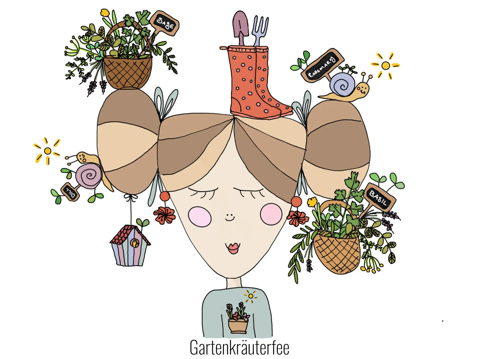 Hada de las hierbas de jardín hahnemühle de littlereminder