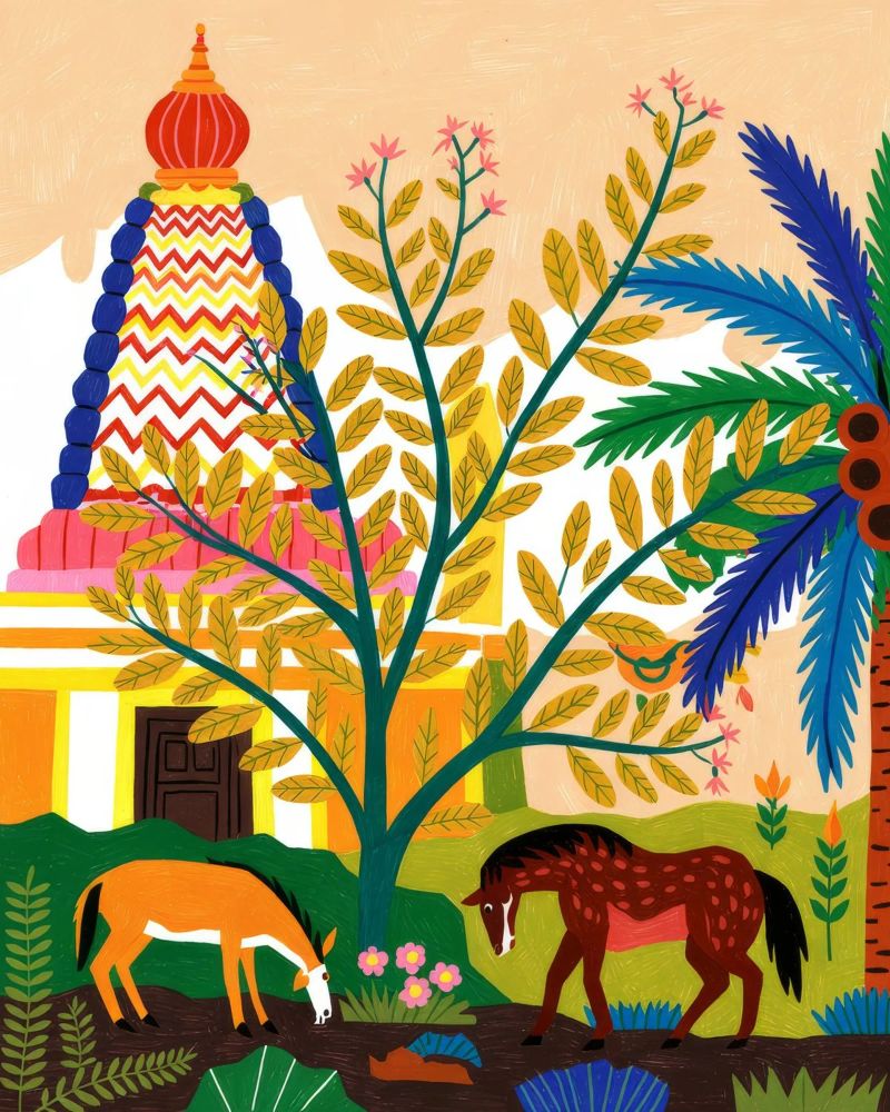 Majestätischer Tempel Poster von Murni Strokes