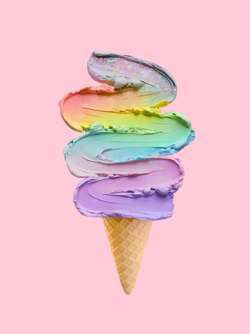 Delizia di vortici arcobaleno poster con telaio in alluminio da cafelab