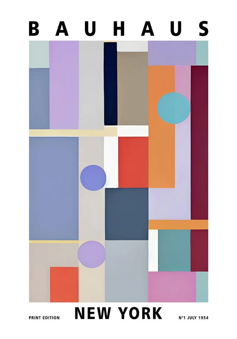 Mostra Bauhaus New York poster con telaio in plastica da Charles A Boudreau