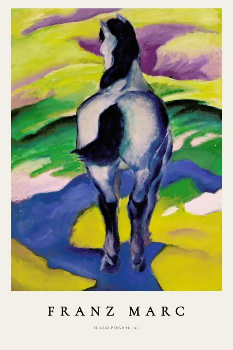Franz Marc - Blaues Pferd II pellicola backlit da ARTOTHEK