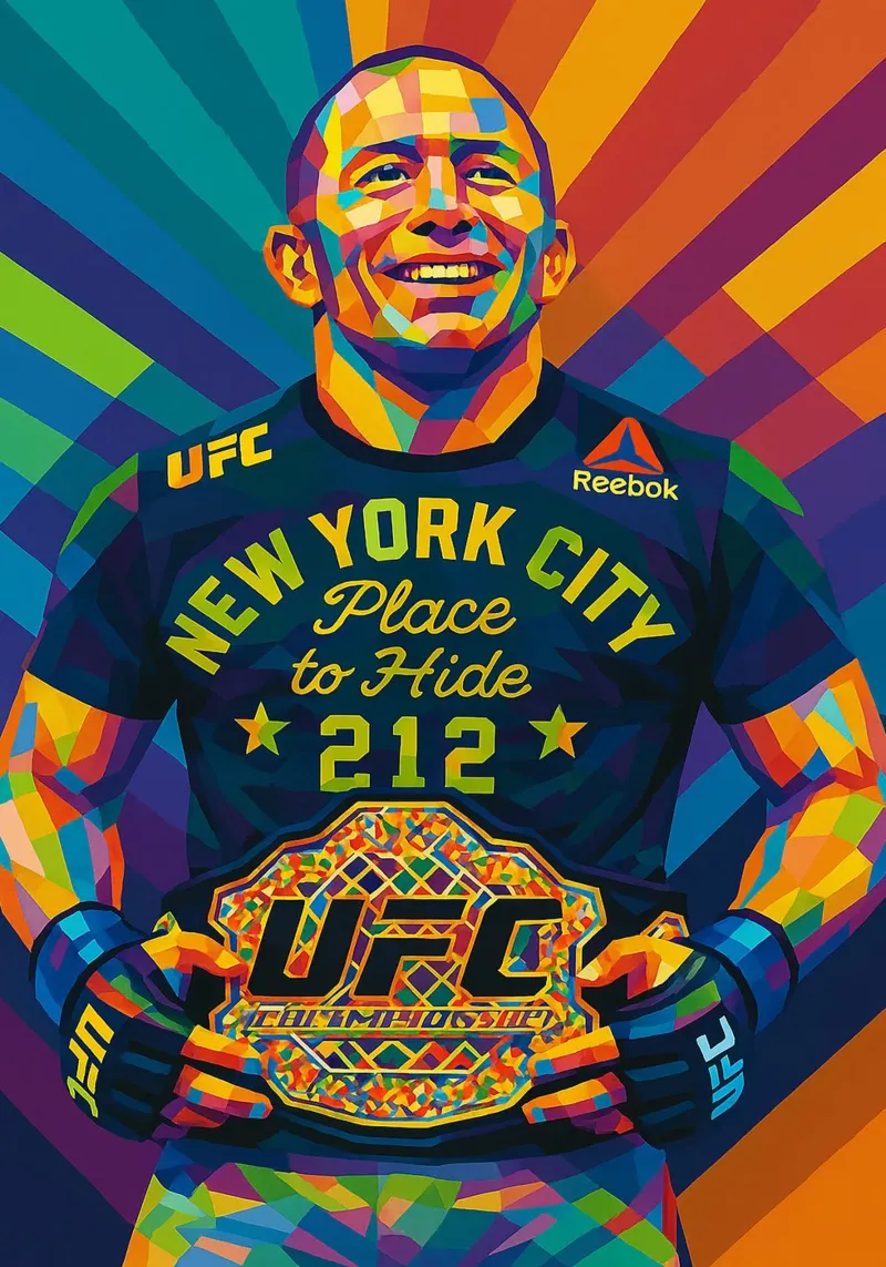 Georges St-Pierre pellicola backlit da HopeStudio