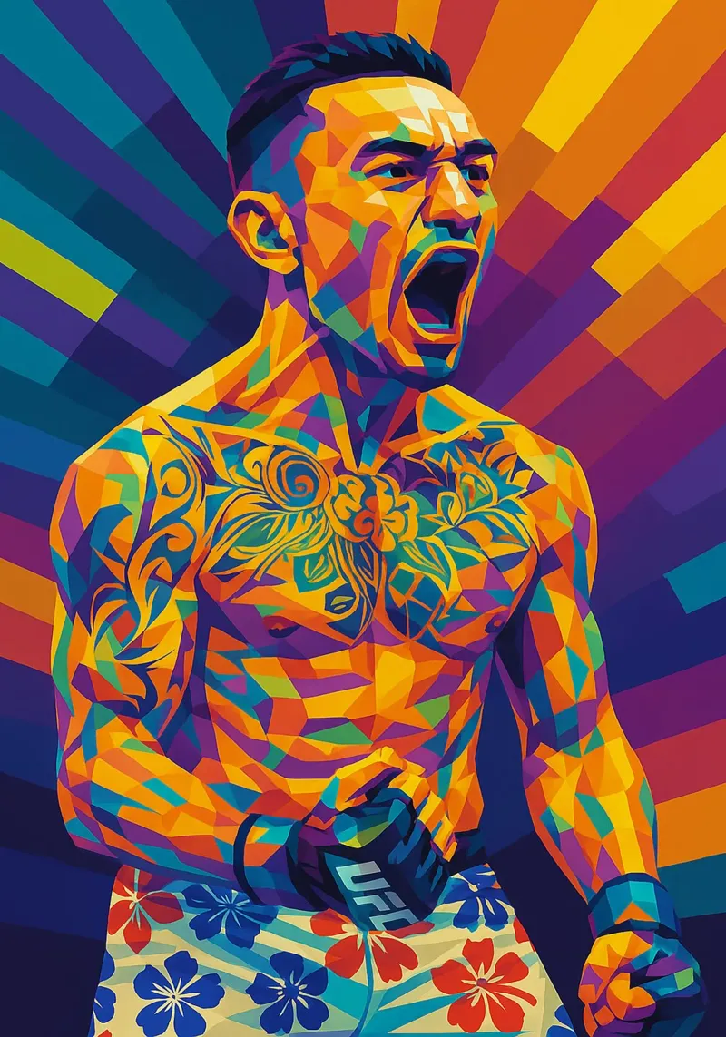 Max Holloway pellicola backlit da HopeStudio