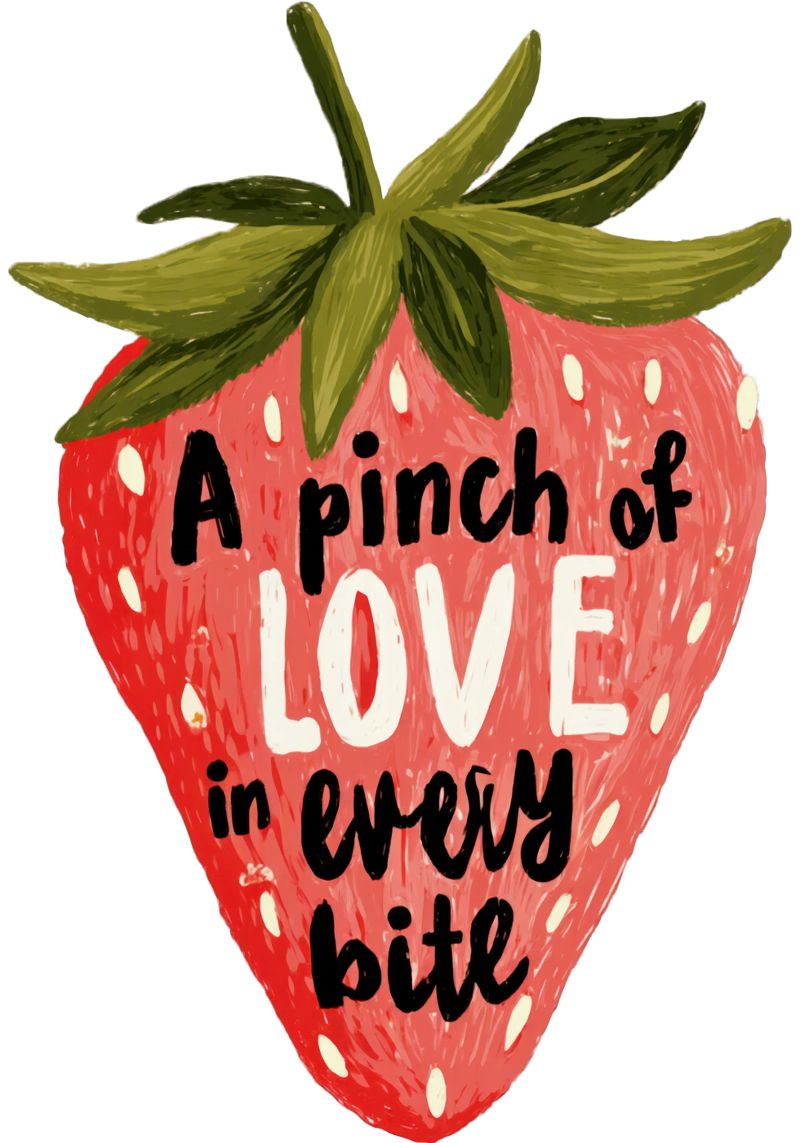 Sweet Berry Quote with Smiling Fruit and Soft Colors poster by Modern Muse
