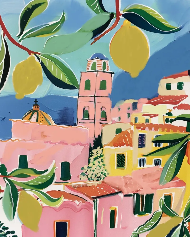 Italy Poster, Italian Print, La Dolce Vita, Positano carta hahnemühle da DolceVita