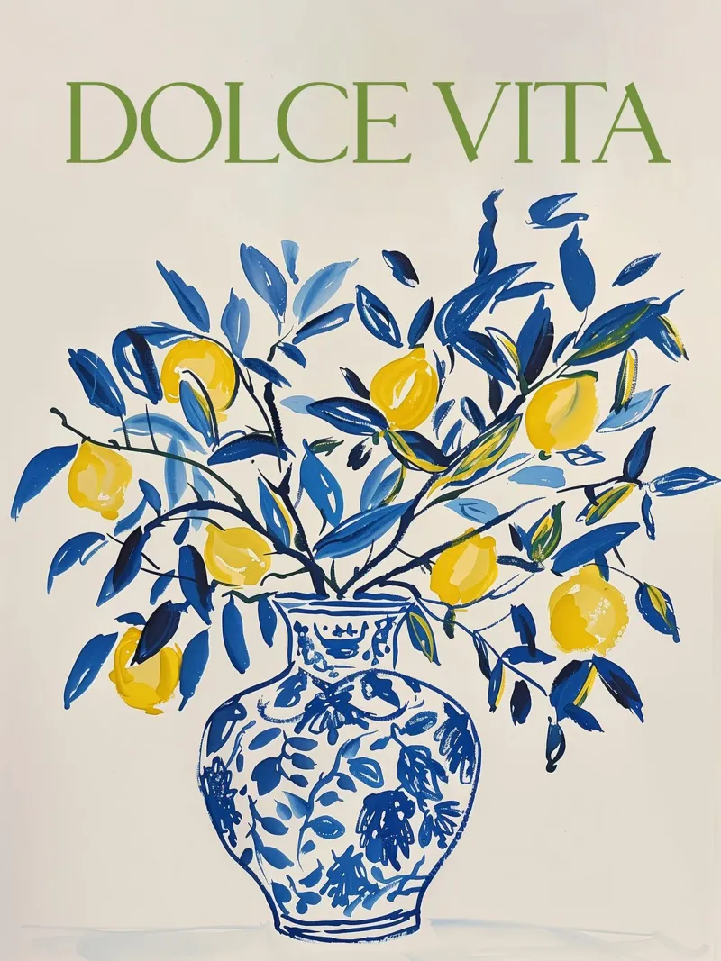 Zitrone drucken, Italien Poster, Zitrone Hahnemühle von DolceVita