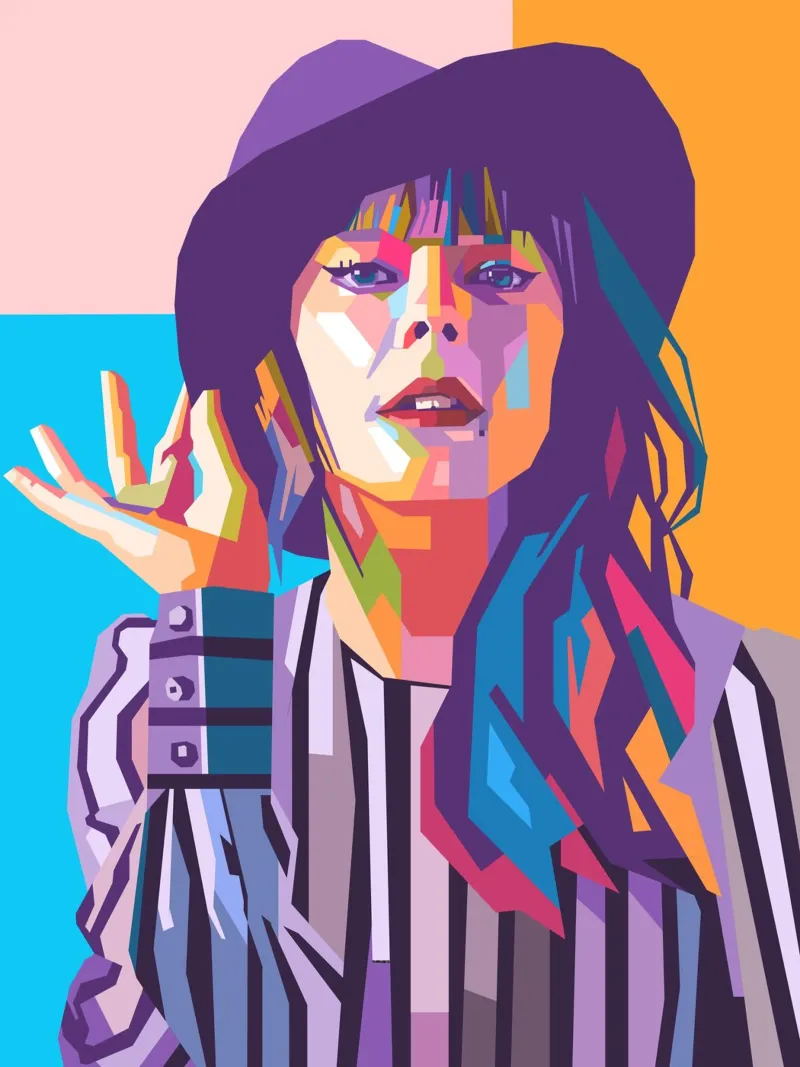 Iconische zangeres-Lenka Kripac canvas van Hantamrata