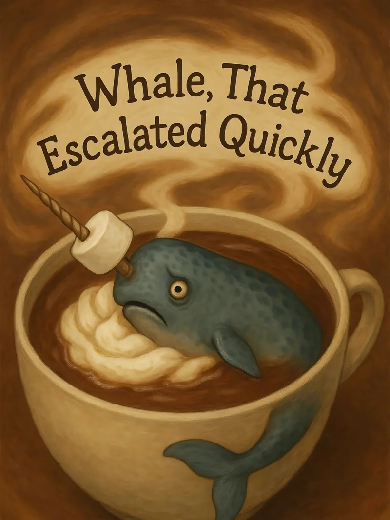 Funny Whale Meme canvas with Floater frame by Funny Humor Art