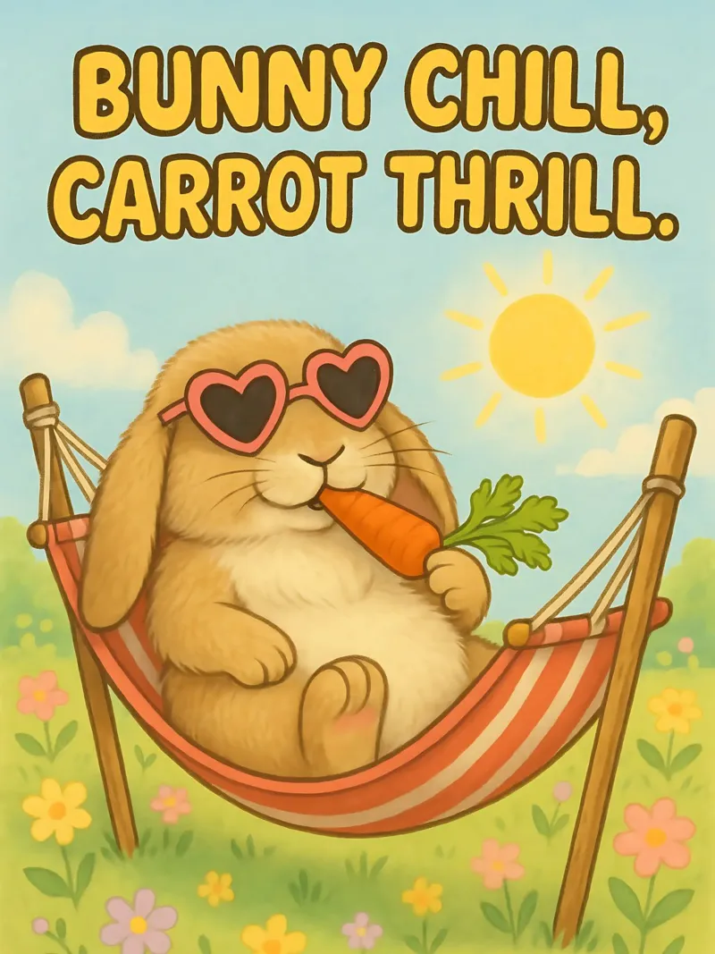 Meme divertente del coniglietto carota poster con telaio in legno da Funny Humor Art