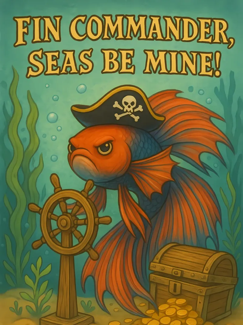 Funny Betta Fish Meme poster con telaio in alluminio da Funny Humor Art
