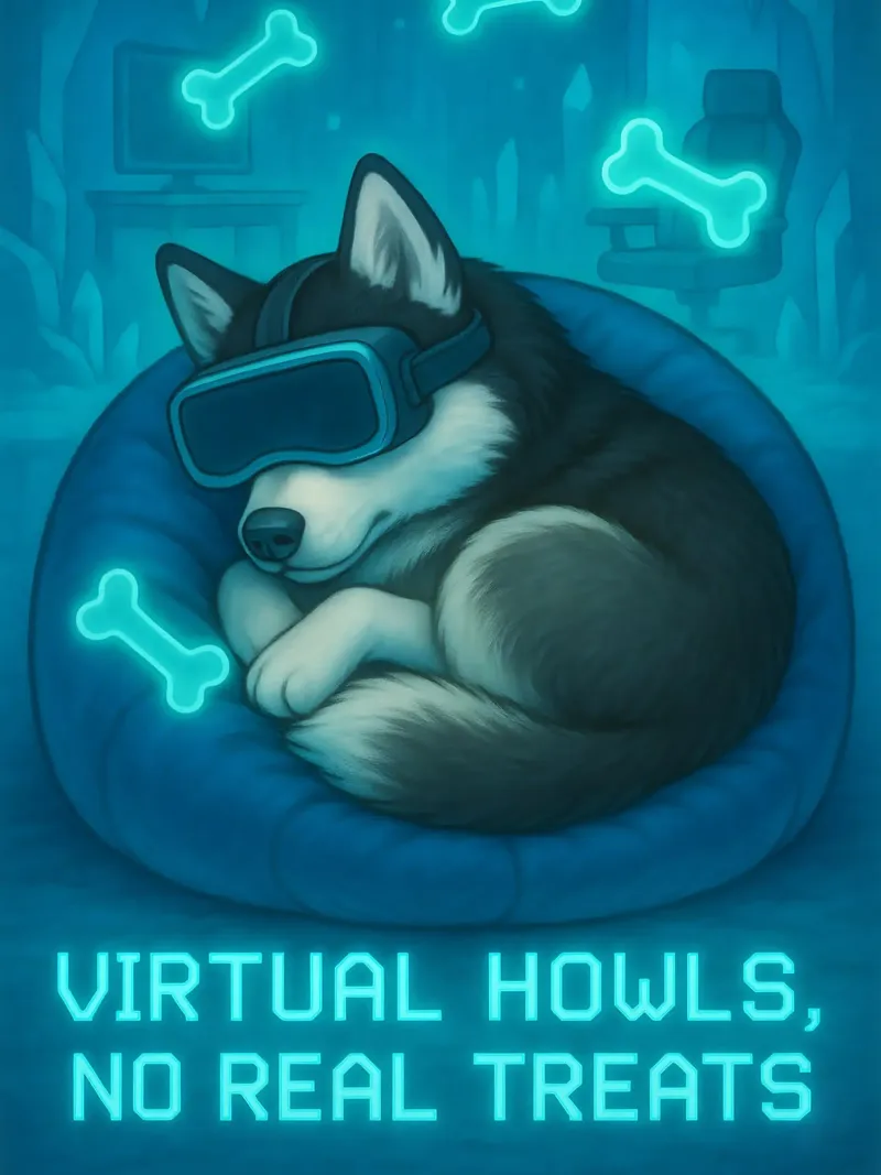 Meme Husky divertente poster con telaio in alluminio da Funny Humor Art