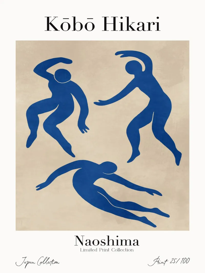 Kobo Hikari No 25 poster con telaio in legno da treechild