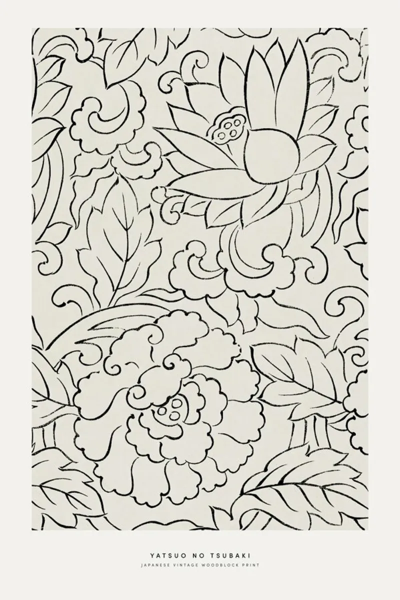 Tomoki - Vintage Woodblock Print pellicola backlit da Vintage by JUNIQE