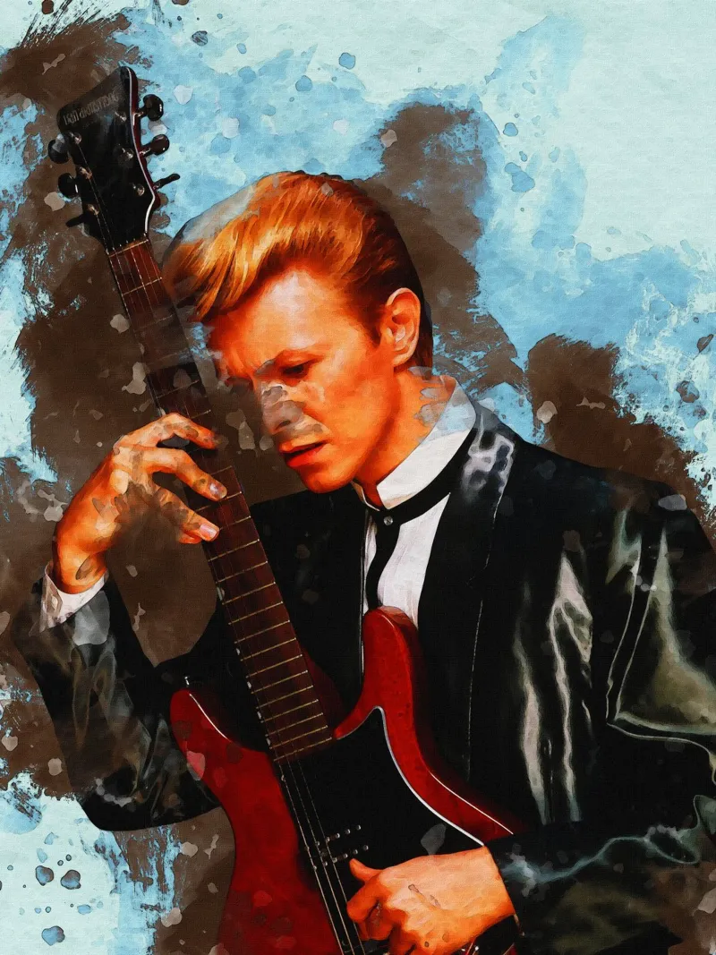 Macchia di ritratto David Bowie pellicola backlit da Gunawan Rb