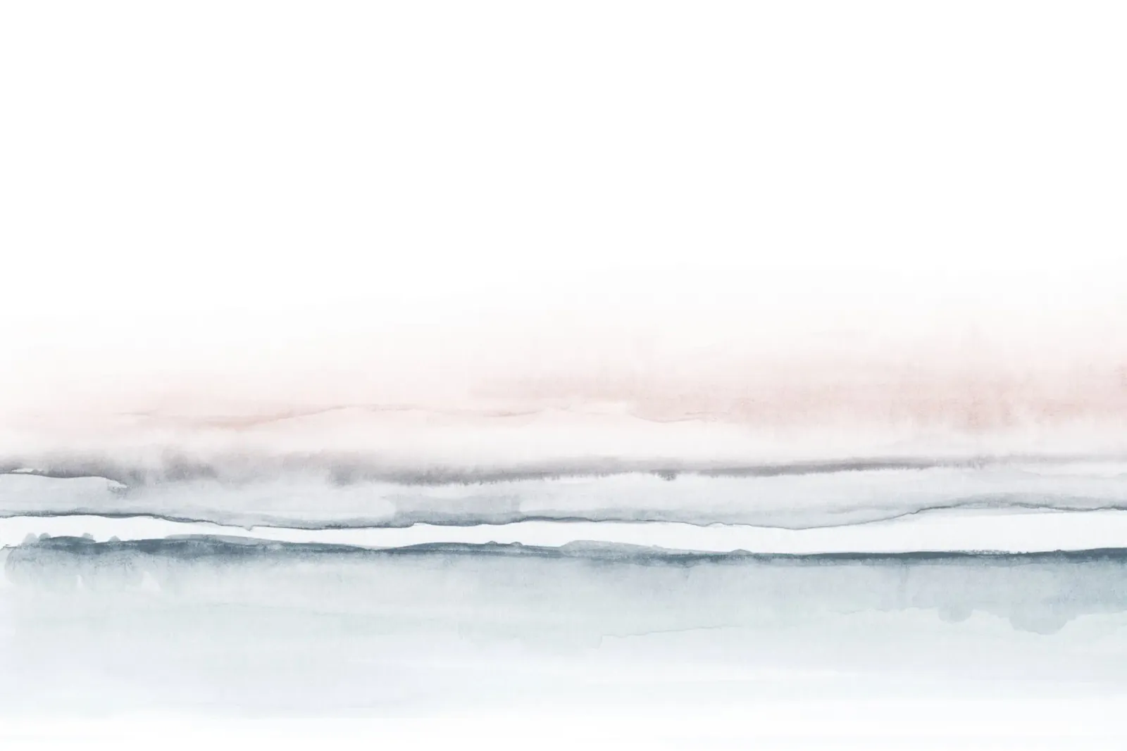 Paesaggio marino astratto in rosa tenue e azzurro chiaro plexiglass da NouveauPrints