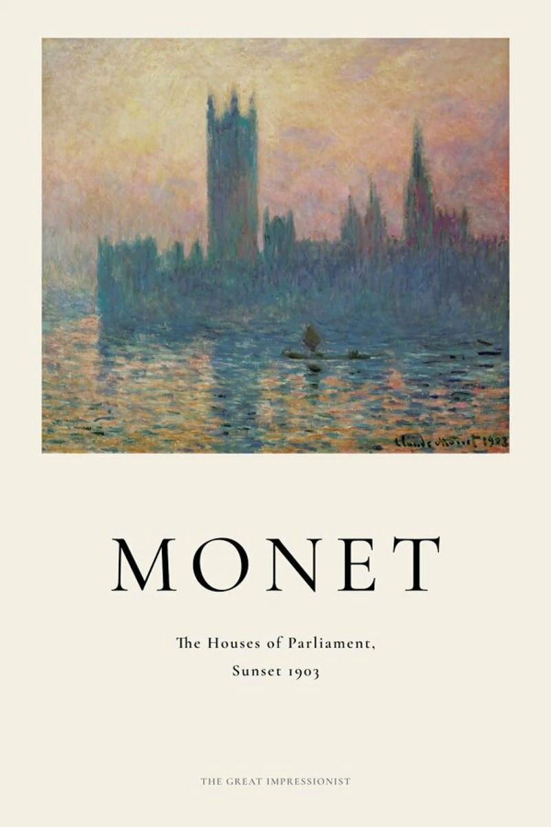 Monet - The Houses of Parliament, Sunset Poster von ARTOTHEK