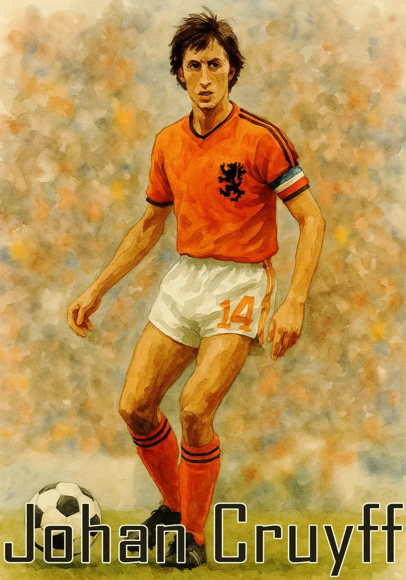 Johan Cruyff Übermalen Phantasie Umgestalten Hahnemühle von MOKAIYA