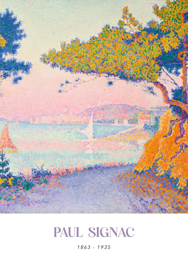Signac Golfe Juan Pointillist Kustgezicht Print hahnemühle van NorwesClub